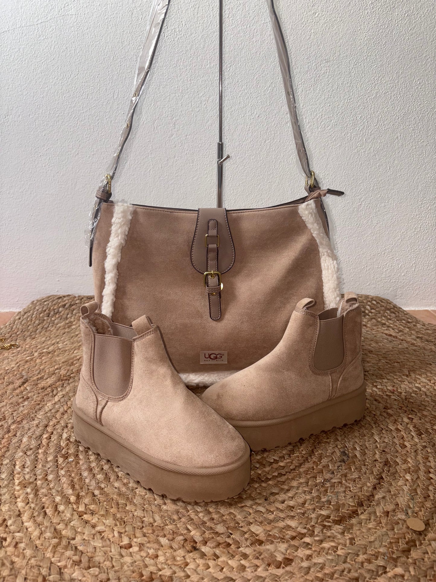 Conjunto bota beige
