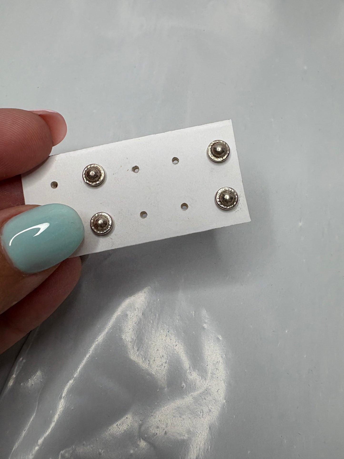 Pendiente plata rosca bebé