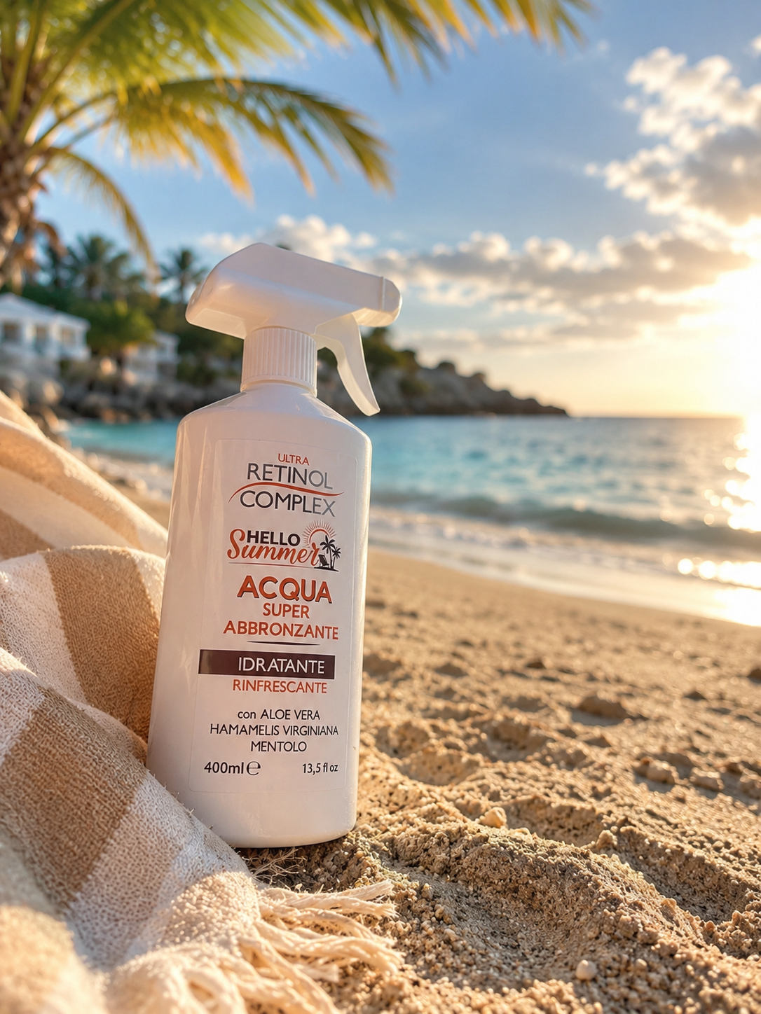 .Agua de bronceado