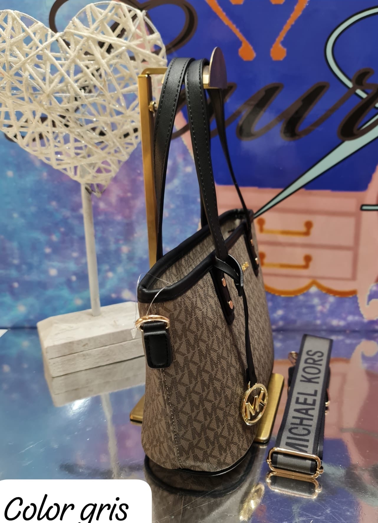 Bolso mk correa bordada