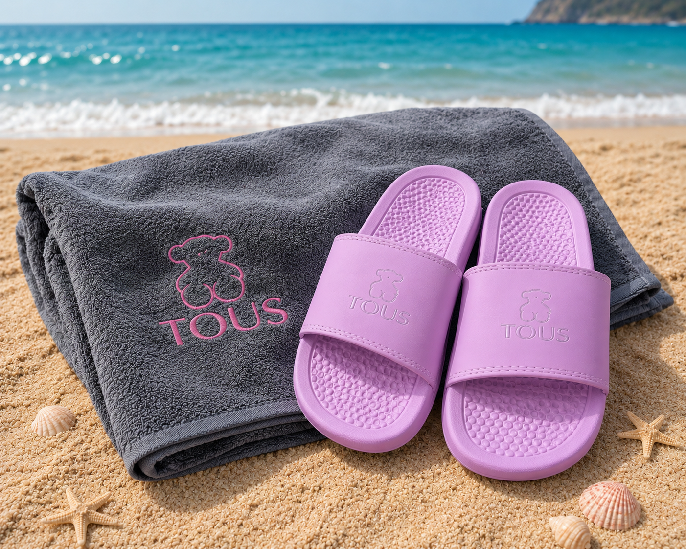 Conjunto chanclas + toalla