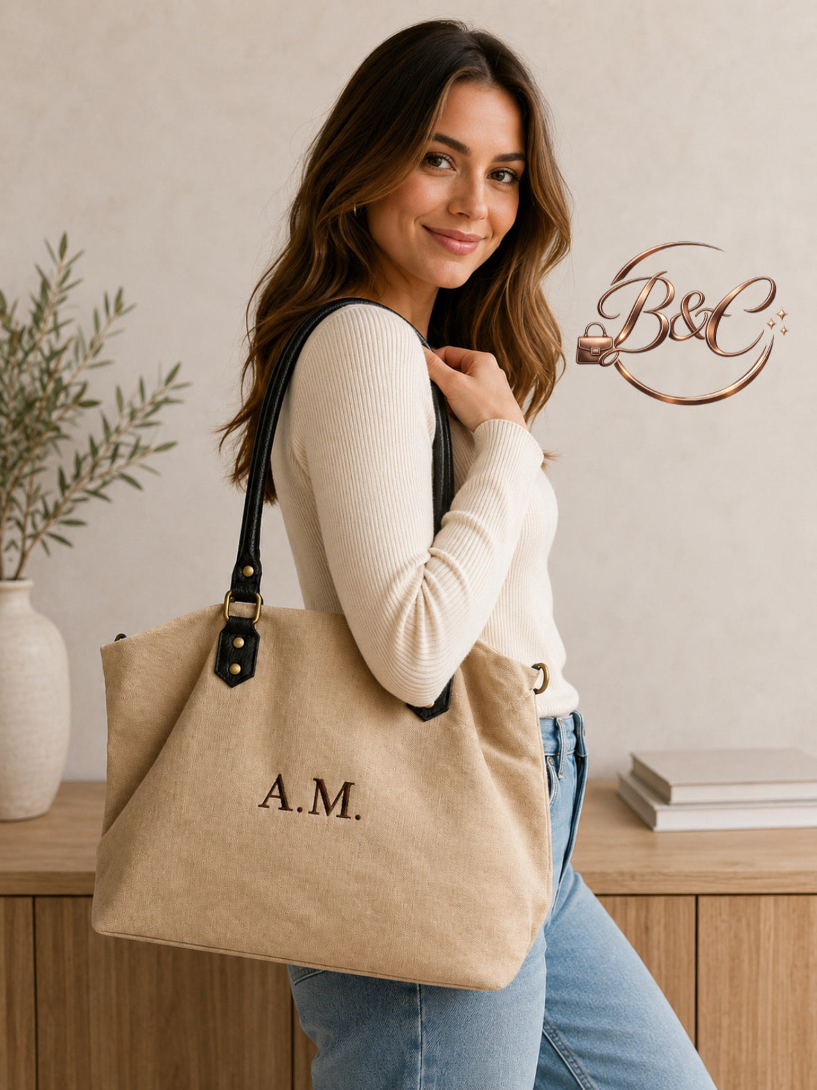 Bolso personalizable con iniciales