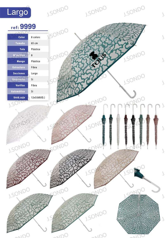 Paraguas transparente osos