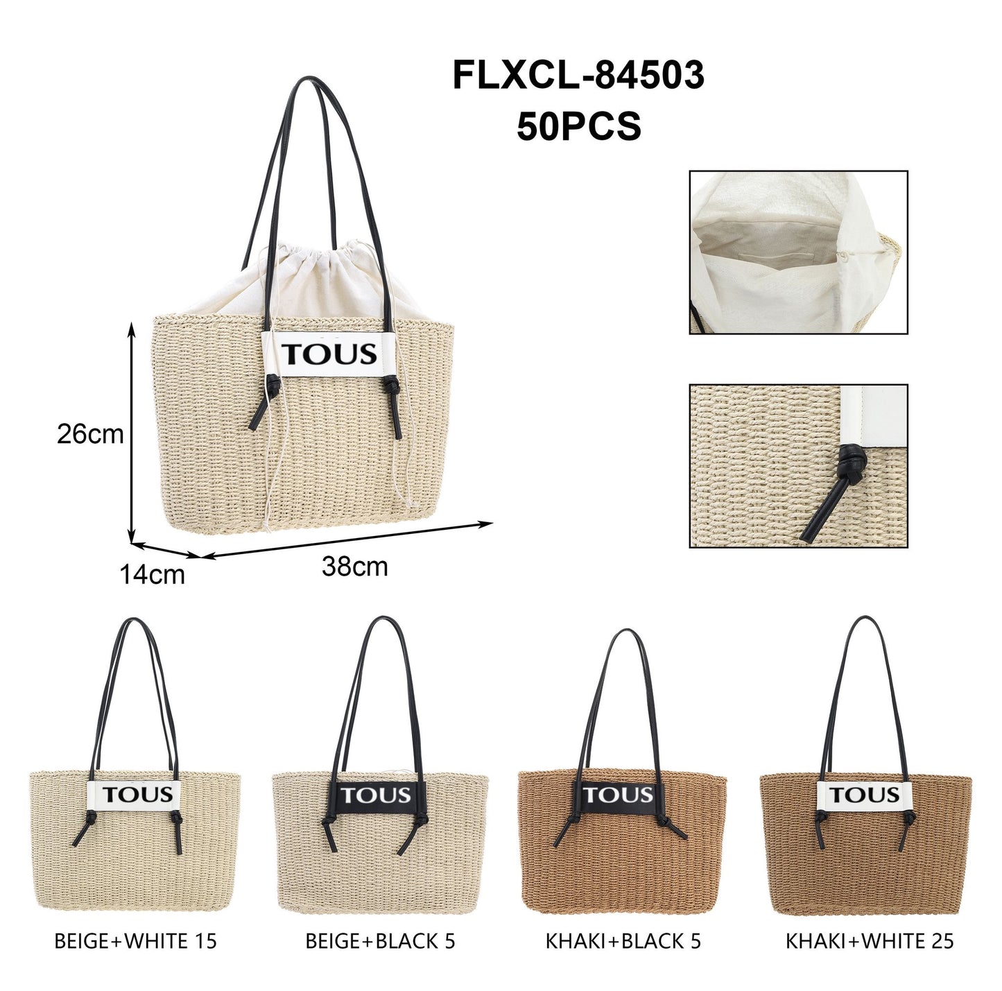 Bolso rafia grande
